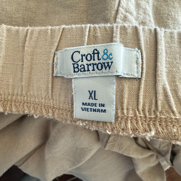 Croft & Barrow Linen Blend & 100% Cotton Wide Leg Pull On Pants XL - Lot of 2 - Picture 9 of 11